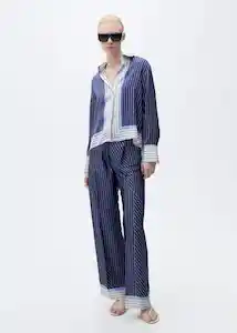 Pantalón Shirty Azul Talla XL Mujer Mango