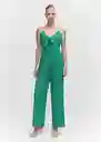 Enterizo Mono Simona Verde Talla 18 Mujer Mango