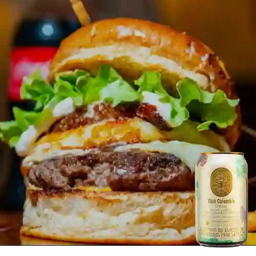 Combo Hamburguesa Clasicc +Club col. Dorada 330 ml