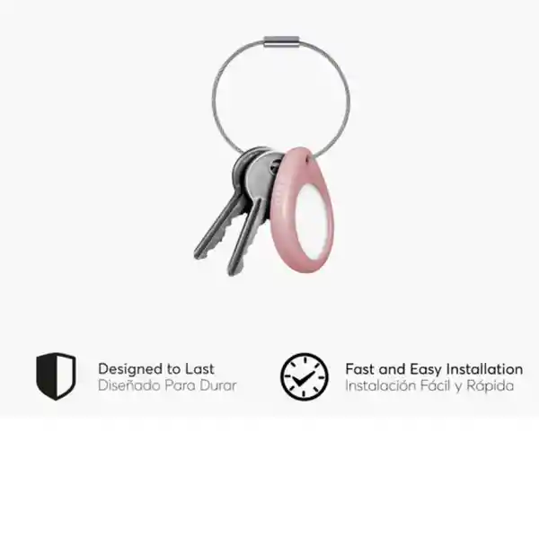 Nco Llavero Grip Para Airtag 1ra Generación Oro Rosa