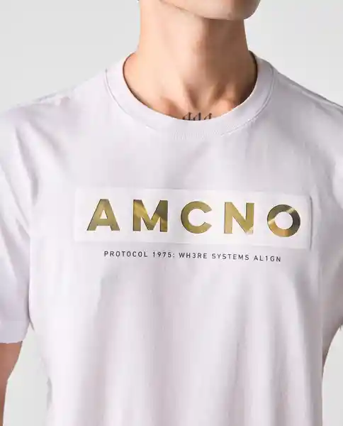 Camiseta Hombre Blanco Talla XL 842G002_BLA110601 Americanino