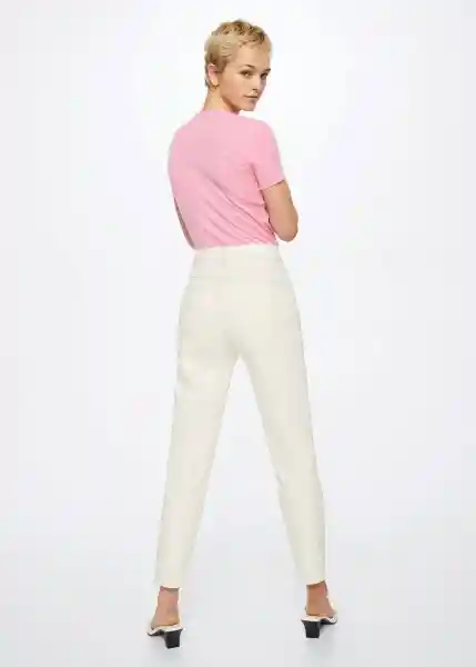 Jean Newmom Off White Talla 36 Mujer Mango