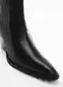 Botines Taco Negro Talla 41 Mujer Mango
