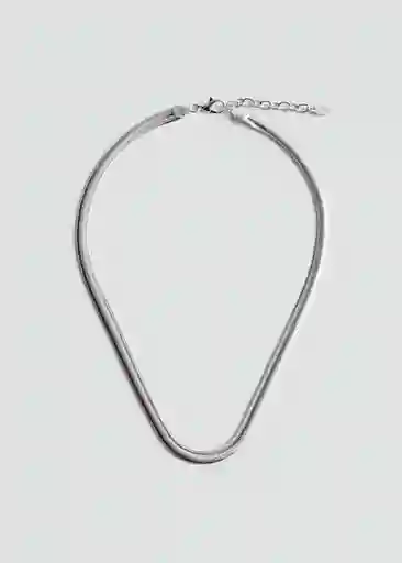 Collar Selena Plata Talla 99 Mujer Mango