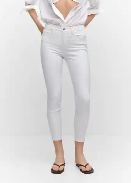 Jean Isa Blanco Talla 48 Mujer Mango