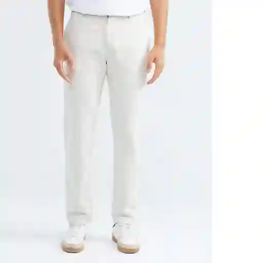 Regular Linen Pants Crudo Creme Claro Talla 30 Hombre Chevignon