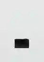 Monedero P Diagonal Negro Talla 99 Mujer Mango