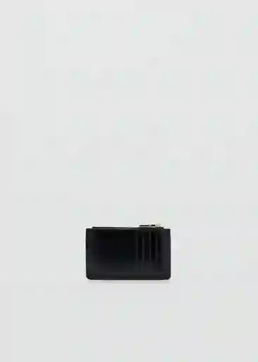 Monedero P Diagonal Negro Talla 99 Mujer Mango