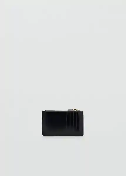 Monedero P Diagonal Negro Talla 99 Mujer Mango