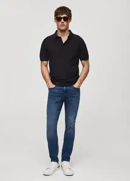 Jean Judein Tejano Oscuro Talla 38 Hombre Mango