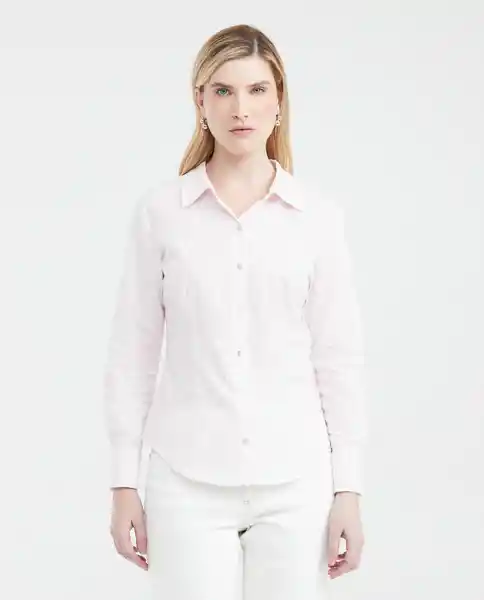 Camisa Stripe Cotton Femenino Rosa Viejo Medio Talla L Chevignon