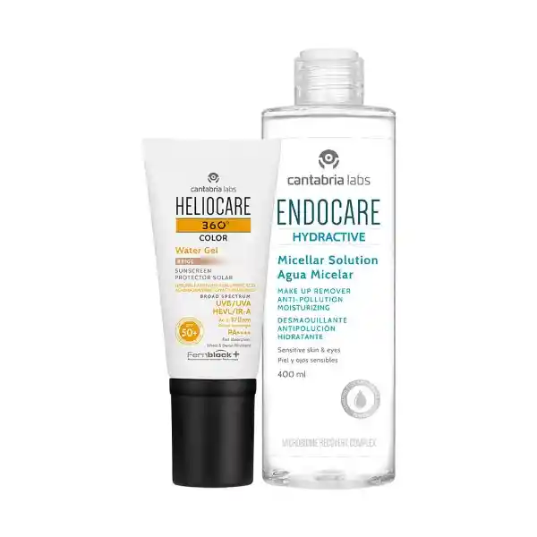 Cantabria Labs Kit Heliocare Water Gel Beige Endocare Hydrative