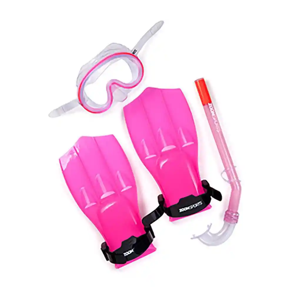 Zoom Sports Set Infantil Natación Snorkel Fun Plus Rosado