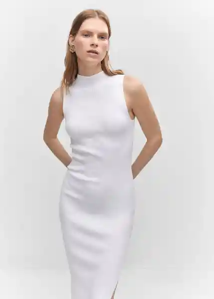 Vestido Perez Crudo Talla 18 Mujer Mango