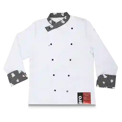 Aro Chaqueta Chef en Tela Gabardina Con Broches Talla M
