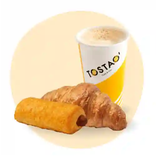 Croissant, Tronquito y Bebida Grande