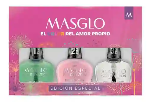 Masglo Kit Esmalte Color Bella + Base + Brillo