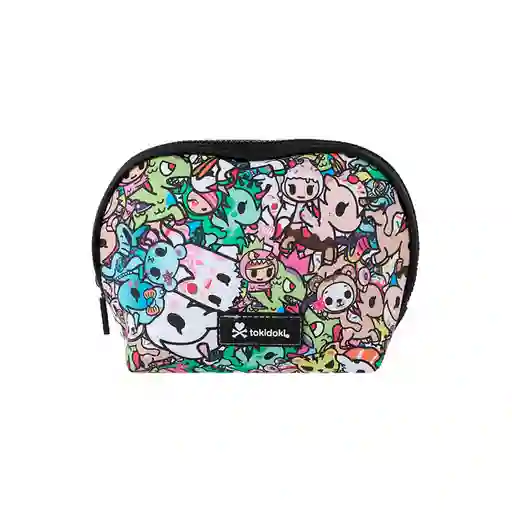 Cosmetiquera Media Luna Multiprint Serie Tokidoki Negro Miniso