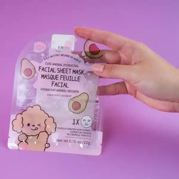 Mascarilla Facial Hidratante Cute Animal Aguacate Miniso