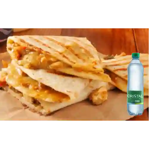 Combo Quesadilla Maria Antonieta +Agua Cristal C/Gas