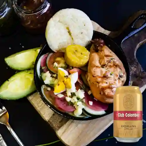Combo Pechuga + Cerveza Club Colombia Dorada Lta 330ml
