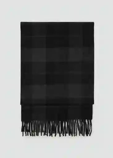 Bufanda Oxford Negro Talla 99 Hombre Mango