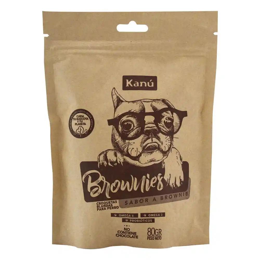 Kanu croqueta blanda para perro sabor a brownie