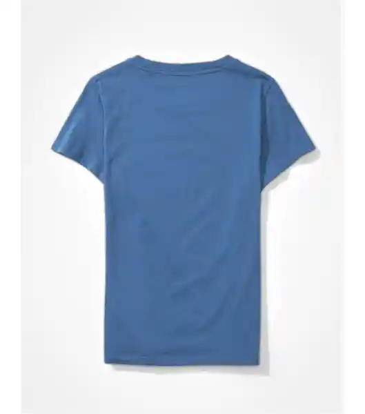 Camiseta Mujer en Color Azul Talla X-SMALL American Eagle