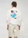 Buzo de Sudadera Pool Crew Off White Talla XS Hombre Mango
