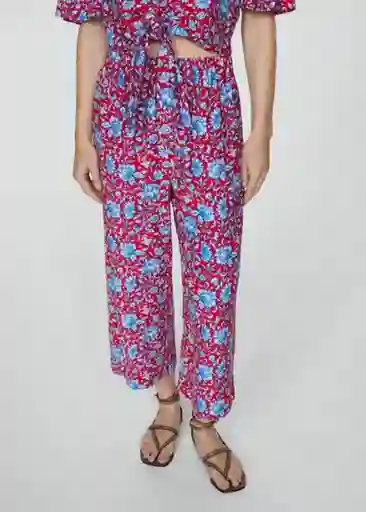 Pantalón Life Rojo Talla M Mujer Mango