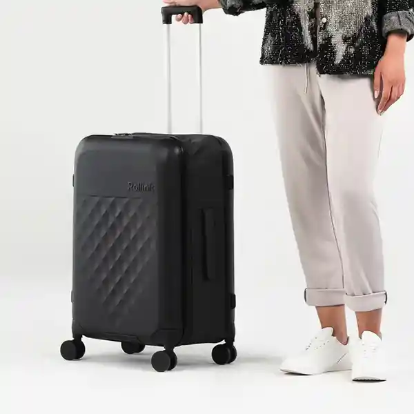 Rollink Maleta Carry on Flex Negro Mediano 360