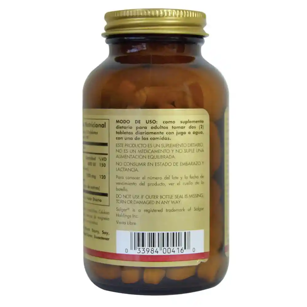 SOLGAR Calcium 600 Con Vitamina D3