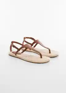 Sandalias Maldi Cuero Talla 35 Mujer Mango