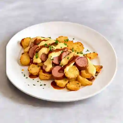 Salchipapa tradicional