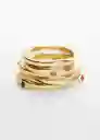 Anillo Gabi Oro Talla M Mujer Mango