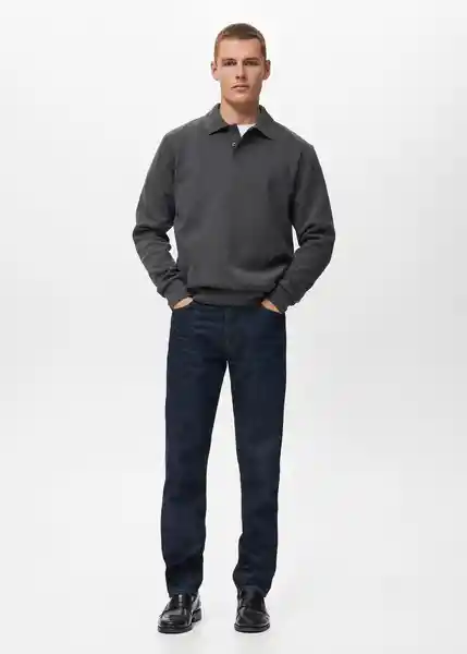 Buzo Sudadera Bola Gris Oscuro Vigore Talla M Hombre Mango