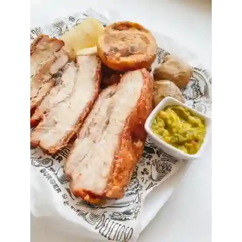 Picada personal costilla enchicharronada