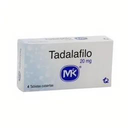 Tadalafilo 20 Mg 4 Tabletas Mk