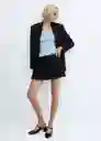 Blazer Americana Dipli Negro Talla L Mujer Mango