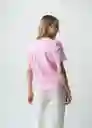 Camiseta Rosa Bonbon Claro Talla M 402G077 Naf Naf