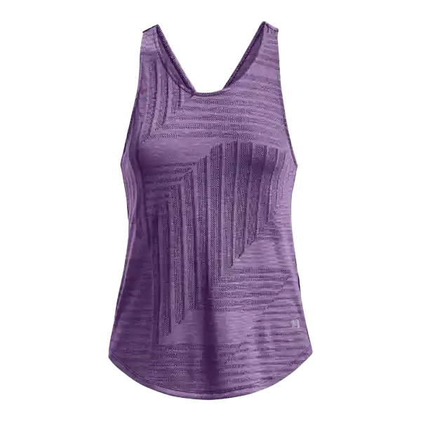 Under Armour Polera Streaker Deco Diamon Morado Mujer Talla LG