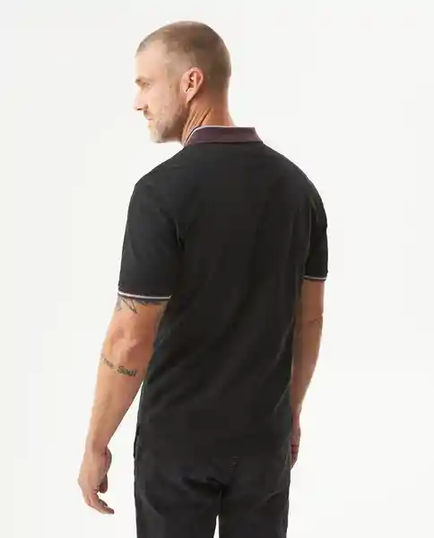 Camiseta Contrast Fabric Poloshirt Negro Noche T XL Chevignon
