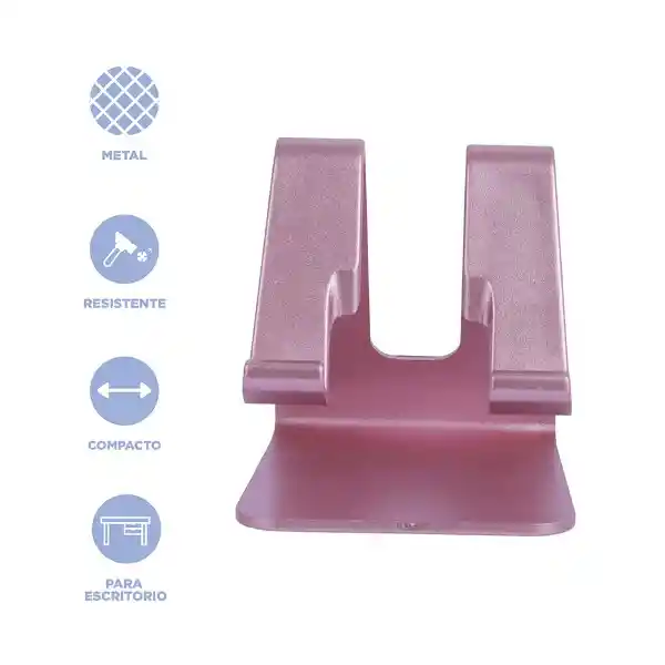 Soporte Para Celular de Plástico Para Escritorio Oro Rosa Miniso