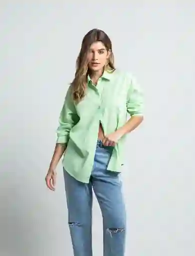 Camisa Mujer Verde Jubiloso Medio Jamie Talla M 411F338 Naf Naf