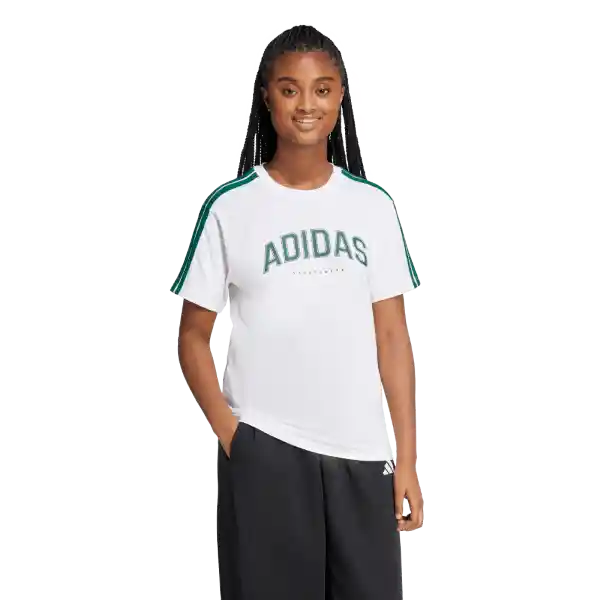 Adidas Camiseta L Softs Manga Corta Mujer Blanco Talla M