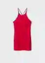 Vestido Spria Rojo Talla M Mujer Mango