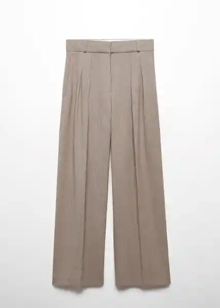 Pantalón Victoria Topo Talla 40 Mujer Mango