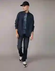 Camisa Hombre Azul Talla: LARGE 6383410 American Eagle