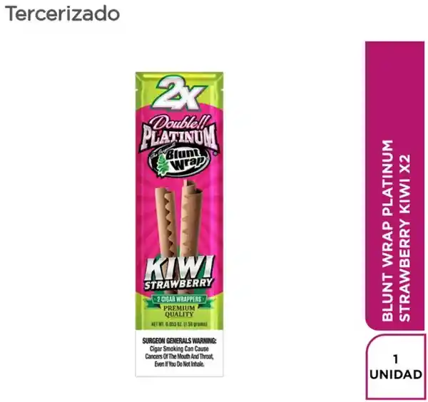 Blunt Wrap Papel de Fumar Platinum Strawberry Kiwi