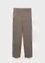 Pantalón Newarm Gris Claro Vigoré Talla 36 Mujer Mango